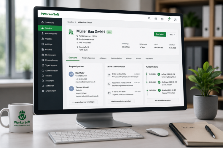 Baustellen und Projekte in WorkerSoft